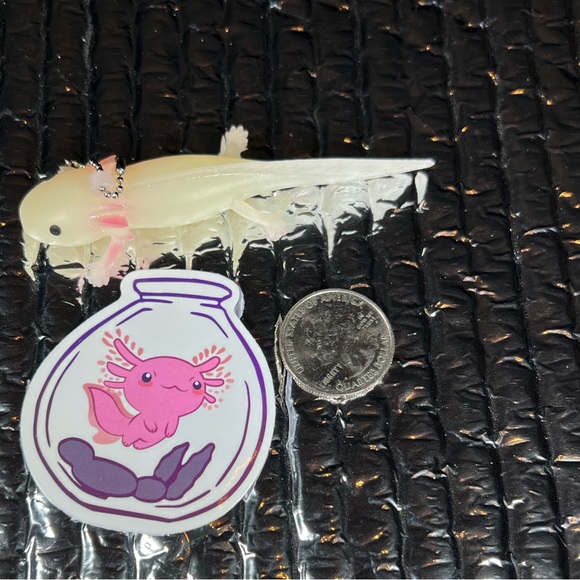 FISH BOWL Axolotl Crazy Trending WaterProof Single Decor Accent Sticker - Picture 3 of 4